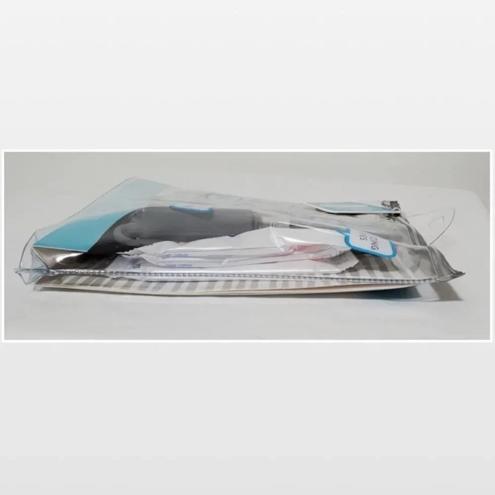New ABG Accessories Mask Gloves Wipes Adult Travel Kit Grey White 8 Piece NWT